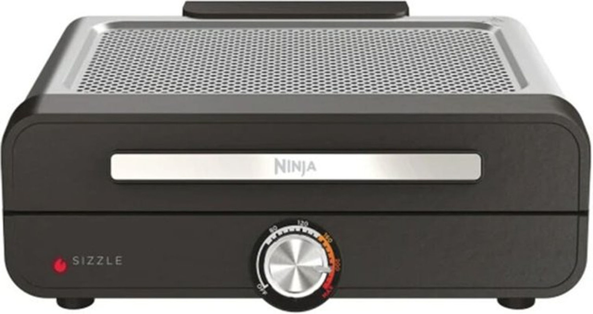 Ninja Sizzle Kontaktgrill mit Grillplatte und Plancha GR101EU, Grau/Schwarz, B/T/H: 38,0 x 34,0 x 13,5 cm - Bild 6