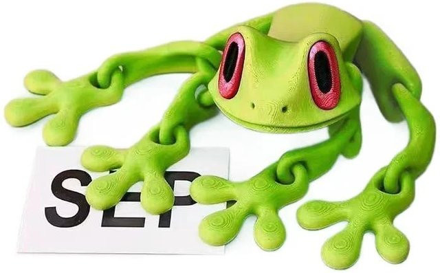 Fashnics 3D-Frosch, Kühlschrankmagnete, bewegliche Gelenke, 12cm - Bild 1