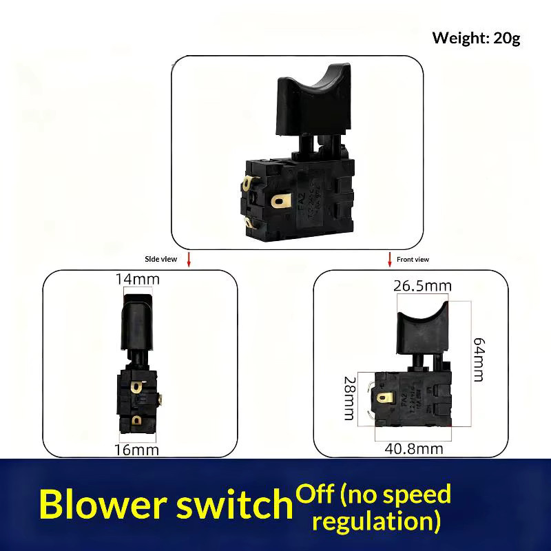 Lithium-Batterie Bohrer Geschwindigkeit Control Trigger Schalter für DC 21-25V in Schwarz - Bild 2
