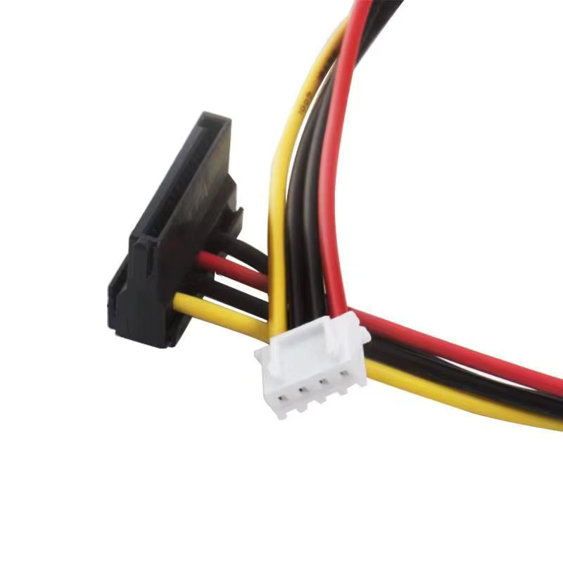 OULLX SATA 15PIN auf 4-polige Buchse Konvertierungskabel Adapter für PC Motherboard in Multicolour - Bild 2