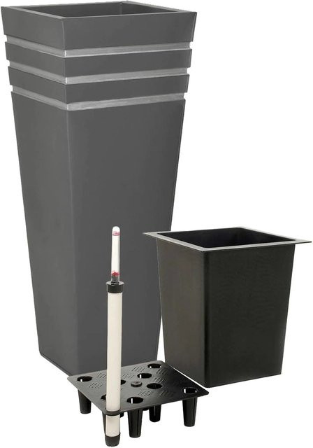 Vivanno Pflanzkübel New Classic Anthrazit B/T/H: 32 x 32 x 80 cm - Bild 1