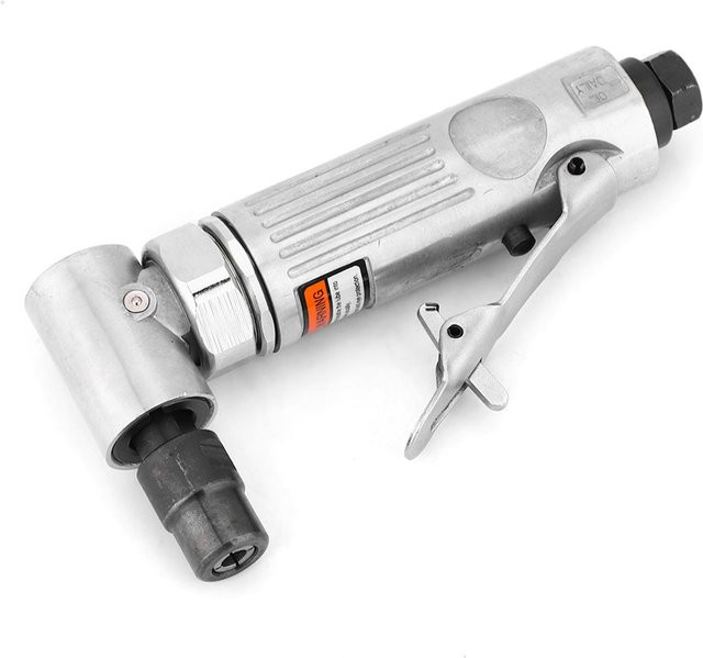 TOMTOP Pneumatischer Winkelschleifer 90 Grad mit Griff, Silber, 25000 U/min - Bild 1