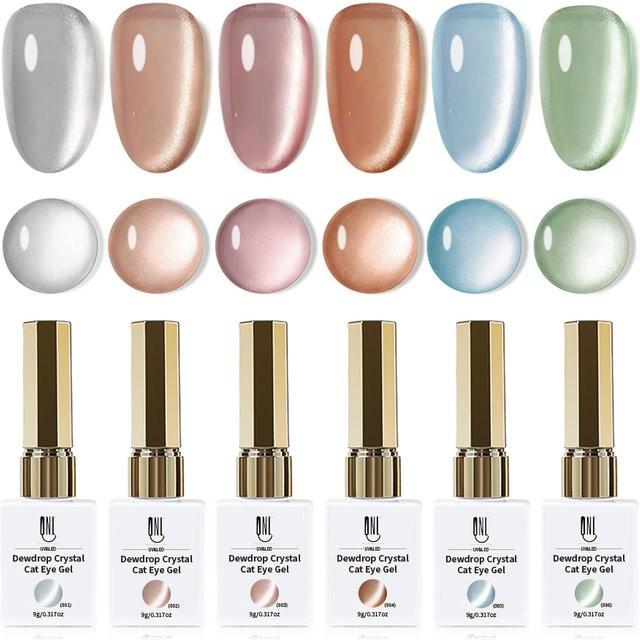 RSNAIL Kristall Katzenauge Magnetgel Nagellack, 6 Farben, 9g - Bild 1