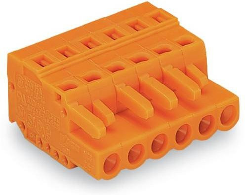 WAGO Buchsengehäuse-Kabel 231-308/102-000 mit 8 Polen und 5,08 mm Rastermaß in Orange, 50 Stück - Bild 1