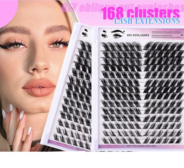 Cotremyp Cluster-Wimpernverlängerungen, 12–18 mm, Black, Unisex - Bild 1