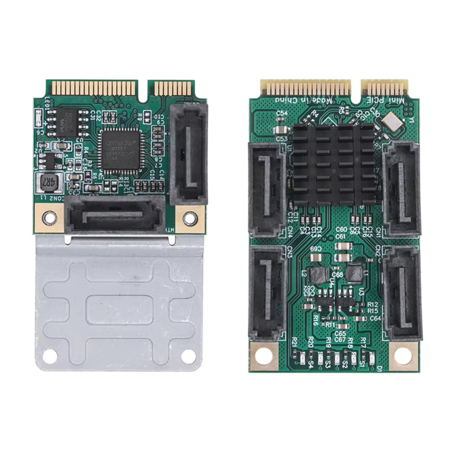 VODOOL Mini PCI-E zu SATA 3.0 Riser Karte, M.2 PCI-E 2.0 Konverter B Key Erweiterungskarte für SSD und RAID Controller - Bild 3