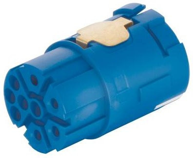 HARTING M23 Einsatz Blau aus Kunststoff mit 9 Polen - Bild 1