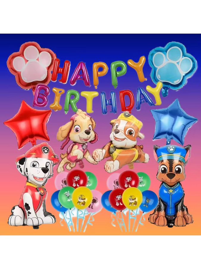 Paw Patrol Ballons, 36-teiliges Set, Niedliche Welpen-Humanoid-Ballons - Bild 3