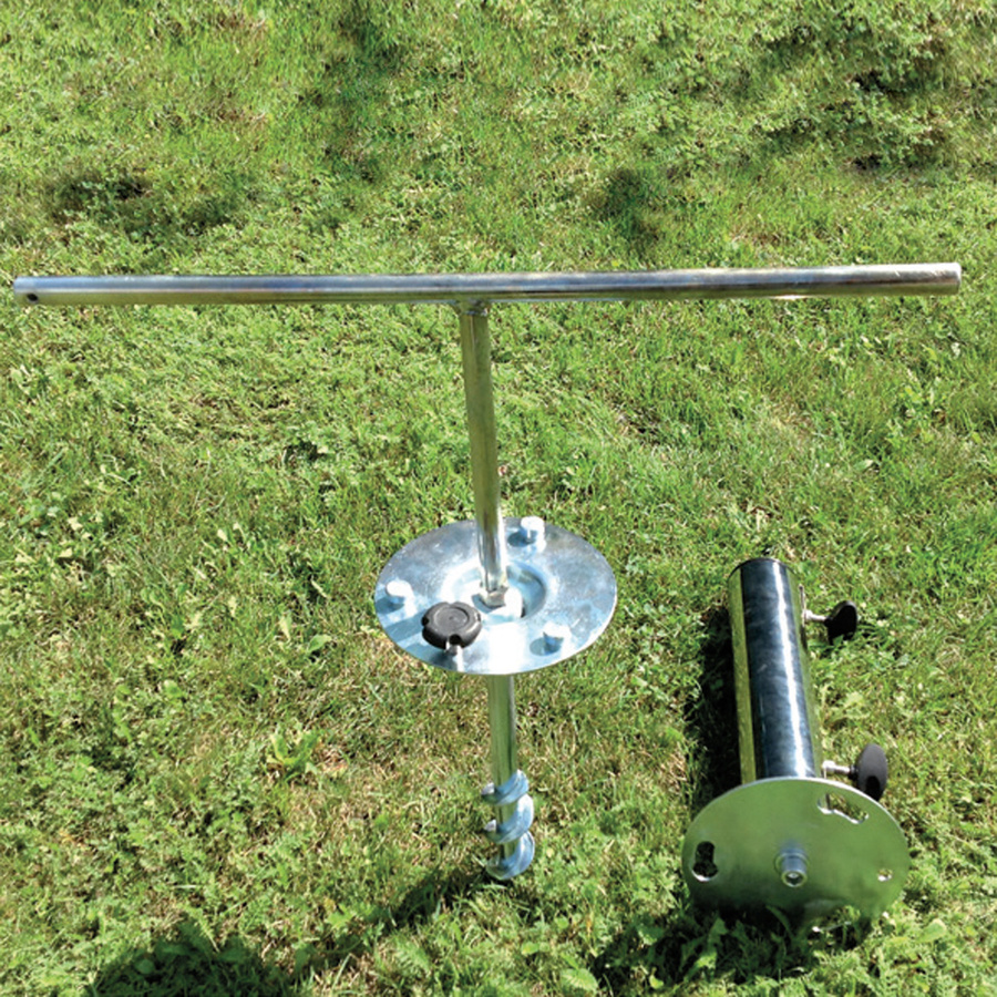 Doppler Bodenanker Greenfield-Fix in Grün für Sonnenschirme bis 300 cm mit Schraubelement und Aufsatzrohr - Bild 2