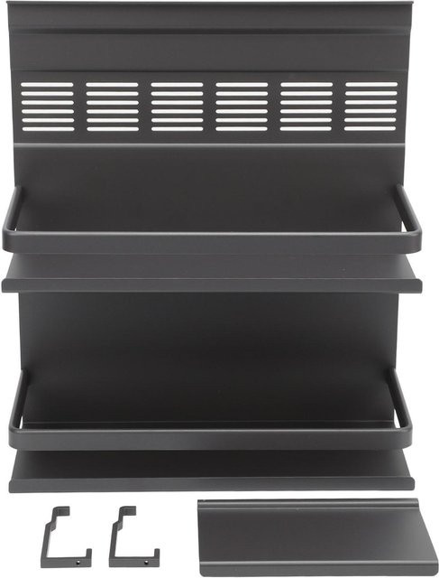 Aimo Wandmontiertes Gewürzregal-Organizer aus Aluminiumlegierung in Grau - Bild 1