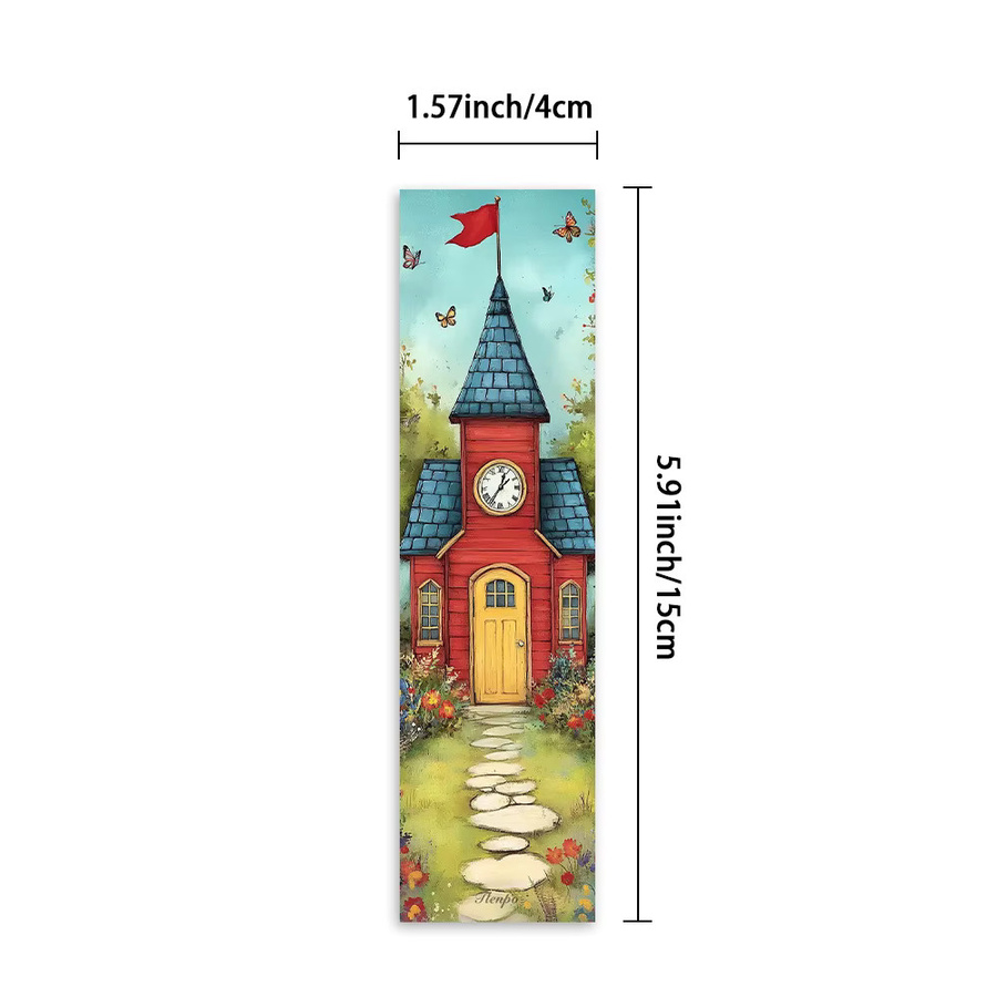 32 Stück Fantasy-Glockenturm-Lesezeichen aus Papier in Multicolour für Schule und Lehrergeschenke - Bild 2
