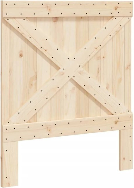 vidaXL Kopfteil aus Massivholz Kiefer in Beige, B/H: 90 x 104 cm - Bild 1