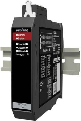Deditec UC-CAN-U-DA4_16 Ausgangsmodul CAN Bus mit 4 Ausgängen und 4 I/O in Schwarz - Bild 1