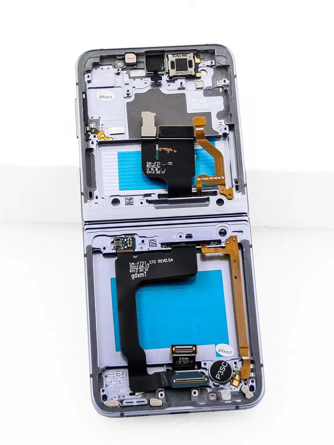 Samsung Z Flip 4 5G F721B F721W Ersatz LCD Display mit Rahmen und Touch Screen Digitizer in Schwarz - Bild 4
