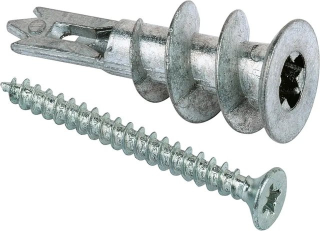 Fischer Gipskartondübel GKM SK Metall mit Schraube in Silber, 6 Stück - Bild 1