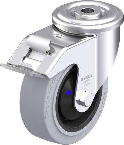 Blickle LER-POEV 100XKA-FI-SG Stahlblech-Lenkrolle in Silber mit 100 mm Rad-Durchmesser und 150 kg Tragfähigkeit - Bild 1