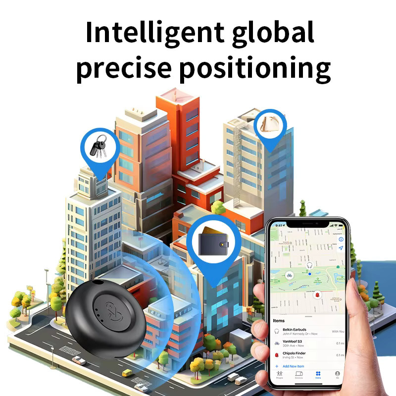 GGBEE Mini Bluetooth Anti-Verlust-Gerät als GPS-Tracker für iOS Find My App in Schwarz - Bild 2