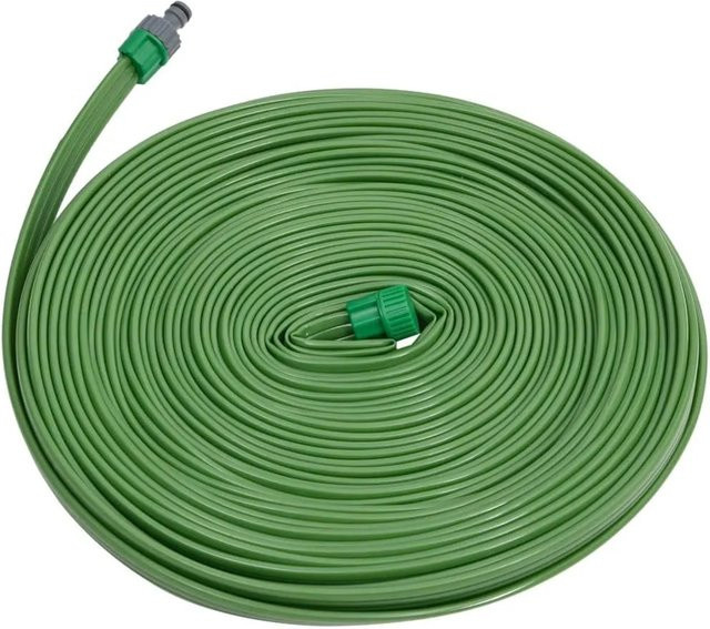 vidaXL Sprinklerschlauch aus grünem PVC mit 15 m Länge und 1/2 Zoll Anschluss - Bild 1