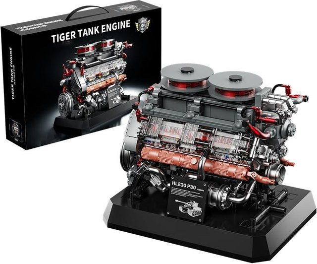 Tigerpanzer Motor Simulationsmaschine Bausteine Modell, 1236 Teile, ab 14 Jahren - Bild 1