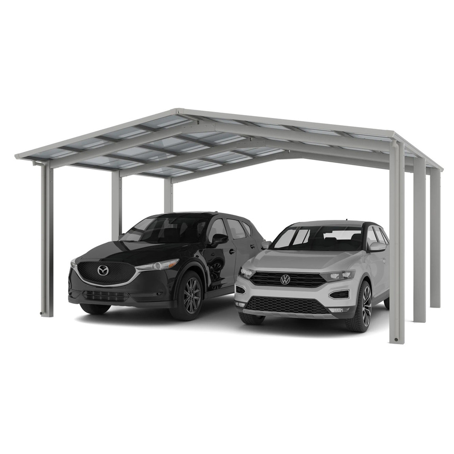 Ximax Doppelcarport Linea-110 in Edelstahl-Look, Farbe: silberfarben, Breite: 545,6 cm, Tiefe: 495,4 cm - Bild 2