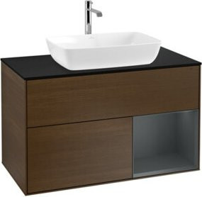 V&B Waschtischunterschrank Finion 100 in Platin, lackiert, B/T/H: 100 x 50,1 x 50,1 cm - Bild 1