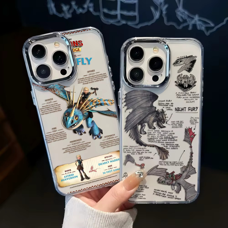 Zahnlose Handyhülle aus der Serie How to Train Your Dragons für Apple iPhone Modelle in Schwarz und Transparent - Bild 2