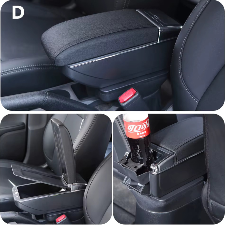 CNDI Armlehnenbox für Peugeot 208 (2012–2018) in Schwarz mit großem Aufbewahrungsraum und Aschenbecher - Bild 5