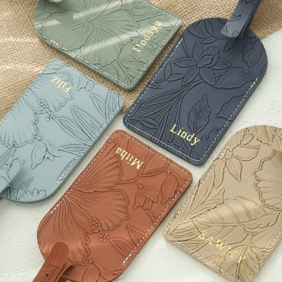 takeoak Gepäckanhänger veganes Leder, Blumenmuster, Unisex - Bild 2