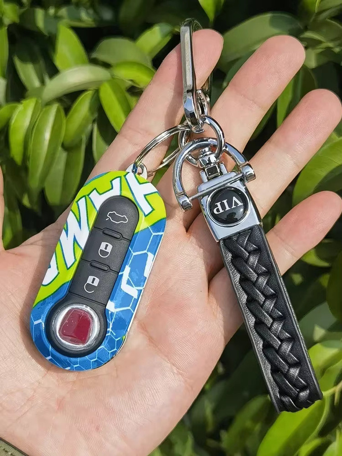 Cocolockey 3-Tasten-Fernschlüsselgehäuse Ersatz für Fiat 500 Panda Punto Bravo Stilo Ducato in Multicolour - Bild 2