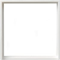 Gira System 55 Adapterrahmen mit quadratischem Ausschnitt für Geräte mit Abdeckung, Farbe: Weiß, B/T/H: 5 x 5 x 5 cm - Bild 1