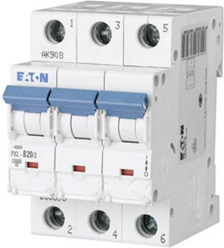Eaton Leitungsschutzschalter PXL-C20/3, 3-polig, 20A, 400 V/AC, weiß - Bild 1