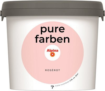 Alpina Wandfarbe Pure Farben Rosérot Matt 2,5 l - Bild 1