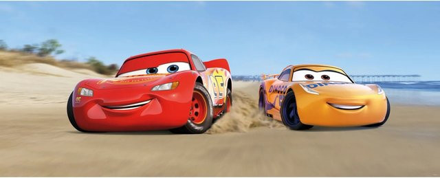 Komar Fototapete Vlies Cars3 Beach Multicolor B: 100 cm, H: 250 cm - Bild 1