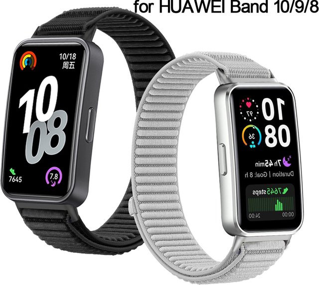LCAPLE Uhrenarmband Nylon, black, Unisex, Huawei Band 10 9 8 - Bild 1