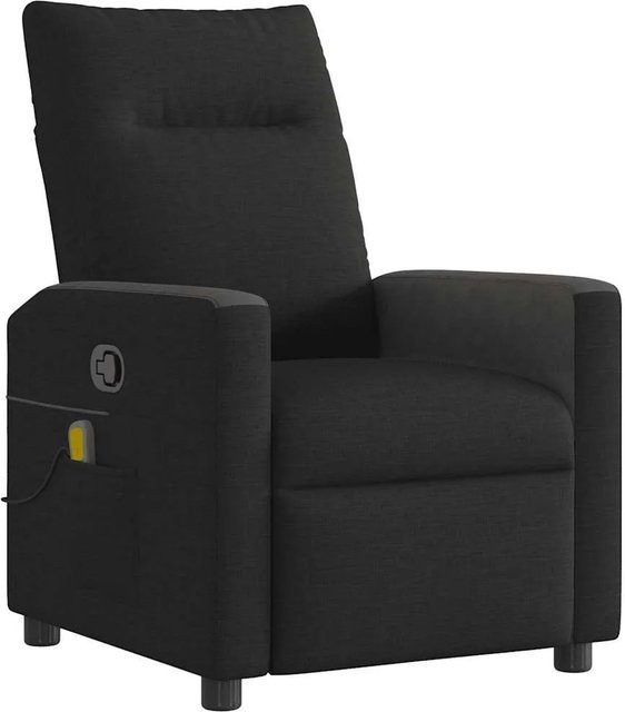 vidaXL Massagesessel Schwarz aus Stoff mit Armlehnen und Relaxfunktion - Bild 1