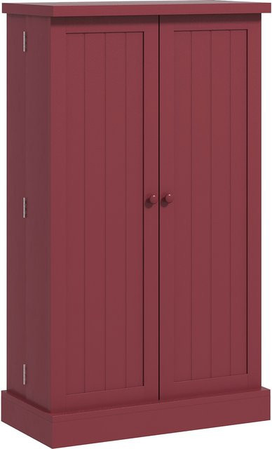 HOMCOM Buffet Küchenschrank aus Holz in Rot mit 12 Regalen und verstellbaren Einlegeböden, B/T/H: 60 x 30 x 104 cm - Bild 1