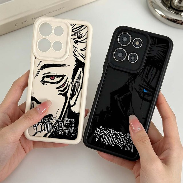 Anime Jujutsu Kaisen Handyhülle für Motorola G06 G35 G53 G54 G57 G60 G75 G84 G86 G85 Edge 50 60 70 G Stylus Eye Ladder in Weiß - Bild 1