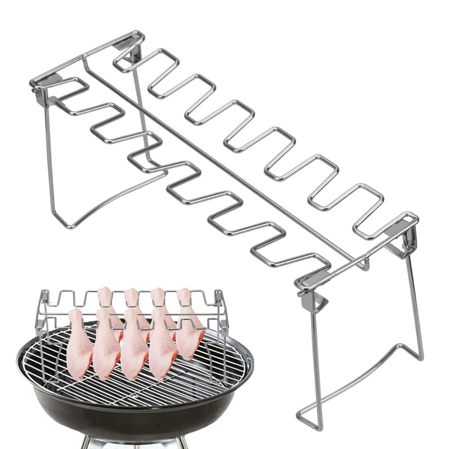 NICEYARD Antihaft-Bratständer aus Edelstahl für Grillen und BBQ von Hühnerbeinen und Flügeln - Bild 2