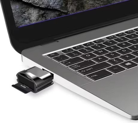 Tutew USB-C Kartenleser USB 3.1 Typ C OTG Adapter für TF Micro SD Karten in Schwarz - Bild 2