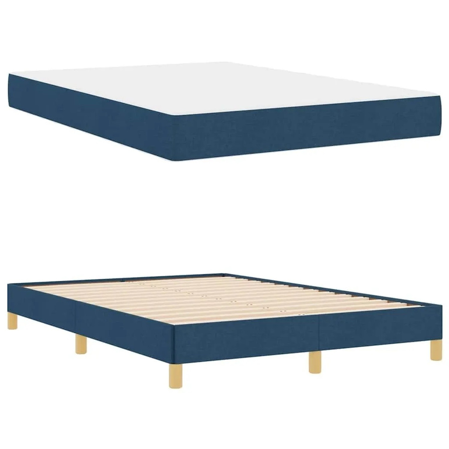 vidaXL Boxspringbett Blau mit Taschenfederkern B/T: 140 x 200 cm - Bild 2