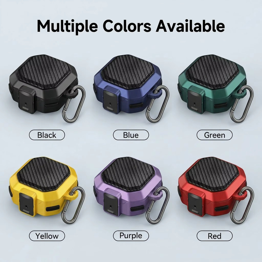 Samsung Galaxy Buds 4 / Buds 4 Pro Schutzhülle mit Carbonfaser-Textur und Reinigungsset, Schwarz - Bild 6
