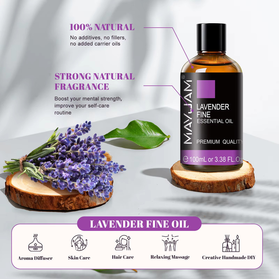 MAYJAM Ätherische Öle, 100 ml, May Chang Lavendel Teebaum Nelke Kurkuma Kiefernnadeln - Bild 2