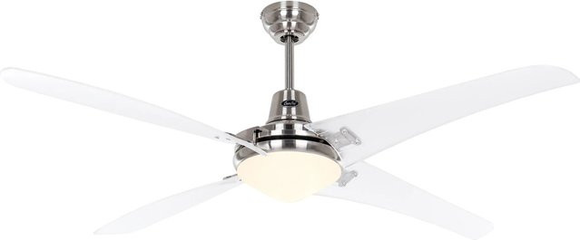 CASAFAN Deckenventilator Mirage mit Beleuchtung und Fernbedienung, Chrom gebürstet, Transparent, Durchmesser: 142 cm - Bild 1