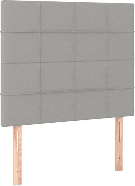 vidaXL LED Kopfteil Hellgrau mit USB-Ladeanschluss und integrierter Beleuchtung, B/T/H: 128 x 80 x 5 cm - Bild 1