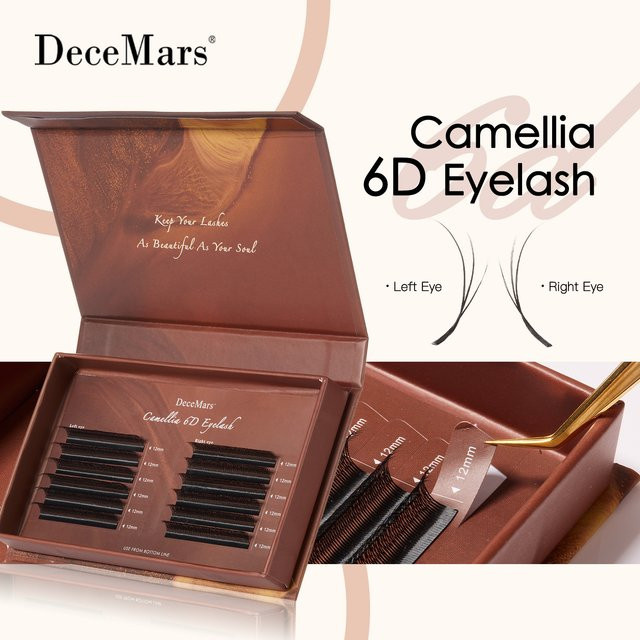 DeceMars Camellia 6D Wimpernverlängerung, Black, Unisex - Bild 1