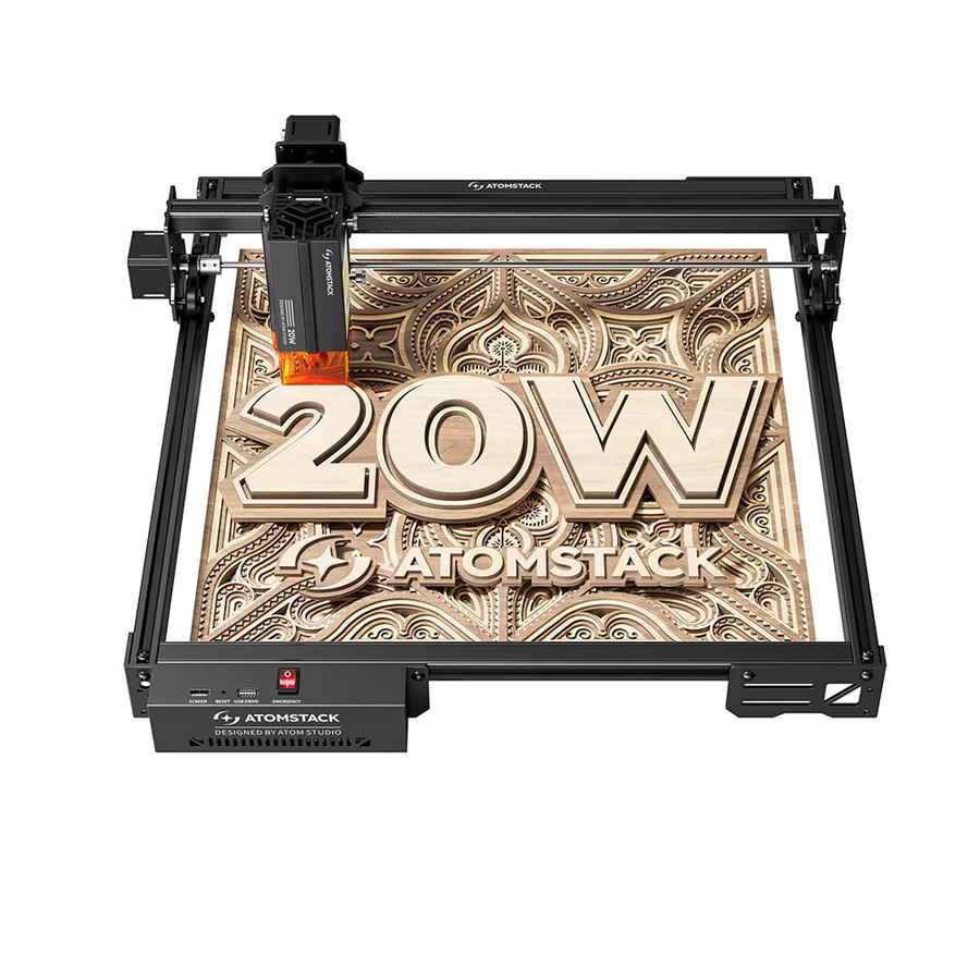 ATOMSTACK A20 PRO V2 Laser-Cutter und Graviermaschine mit 20W Leistung in Schwarz, Arbeitsbereich: 410 x 380 mm - Bild 3