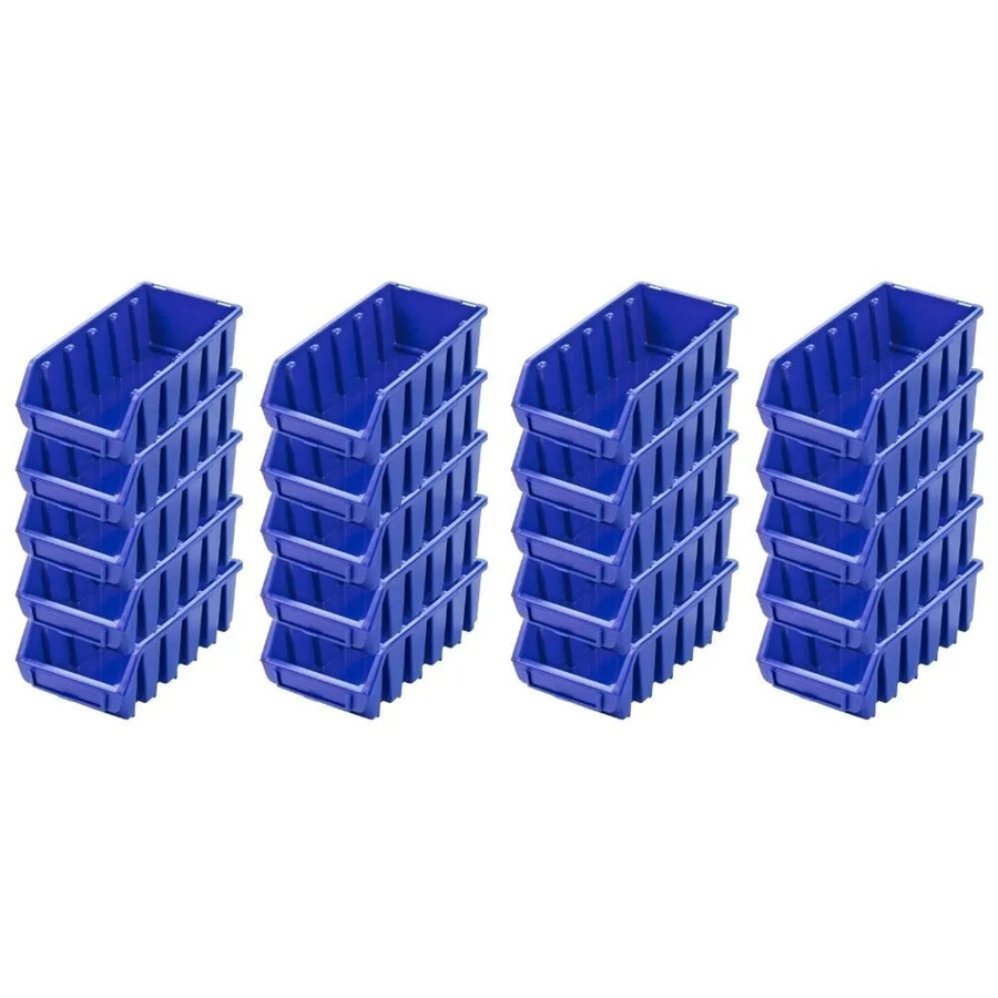 PROREGAL SuperSparSet 20x Sichtlagerboxen aus Polypropylen in Blau, H x B x T: 7,5 x 11,6 x 21,2 cm - Bild 2