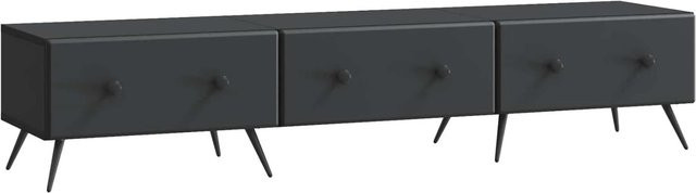 vidaXL TV-Schrank modern in Schwarz aus MDF, B/T/H: 147 x 34,5 x 30 cm - Bild 1
