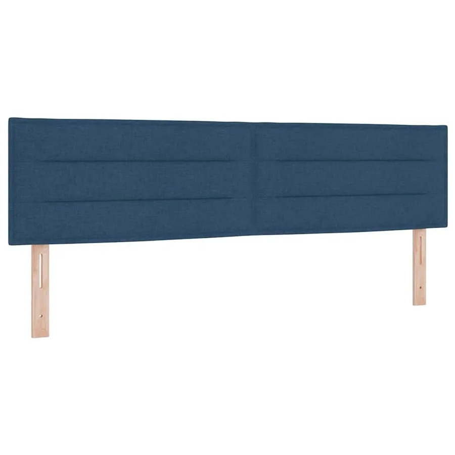 vidaXL Kopfteil für das Bett in Blau, gepolstertes Stoff-Design, Breite: 180 cm - Bild 2