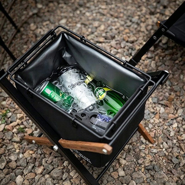 RESISTLAND Eiskübel Isoliertasche in Schwarz für Camping und Picknick - Bild 1